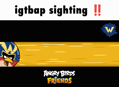 an angry birds friends poster with a cartoon character