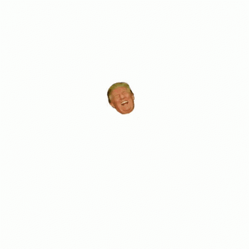 donald trump is laughing with his eyes closed .