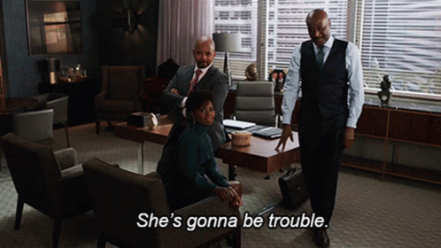 Shes Gonna Be Trouble Barbara Kolstad GIF - Shes Gonna Be Trouble Barbara Kolstad Adrian Boseman GIFs