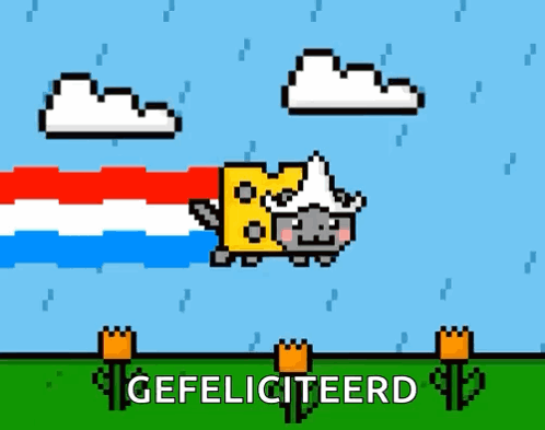 Dutch Nyan Cat Flying GIF - Dutch Nyan Cat Flying Raining GIFs
