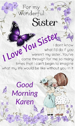 for my wonderful sister i don 't know what i 'd do if you weren 't my sister .