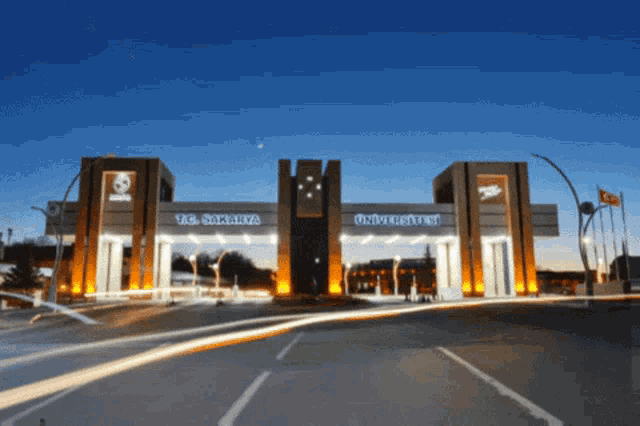 a large building with the words yag sakarya universitesi on it
