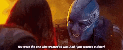 nebula is the one who wanted to win and i just wanted a sister .