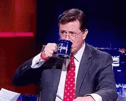 Stephen Colbert Spits Out Water GIF - Stephen Colbert Spits Out Water Coffee GIFs