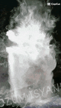 smoke coming out of a container that says zumisyan on the bottom