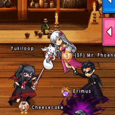 a screenshot of a video game with yukiloop cheesecake and erimus