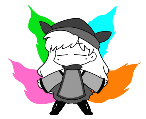 a black and white drawing of a girl with a cat hat on