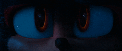 a close up of a sonic the hedgehog 's eyes
