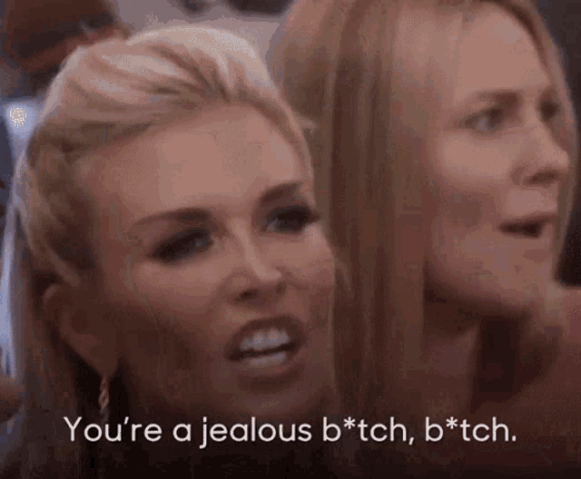 a woman says " you 're a jealous b * tch b * tch "