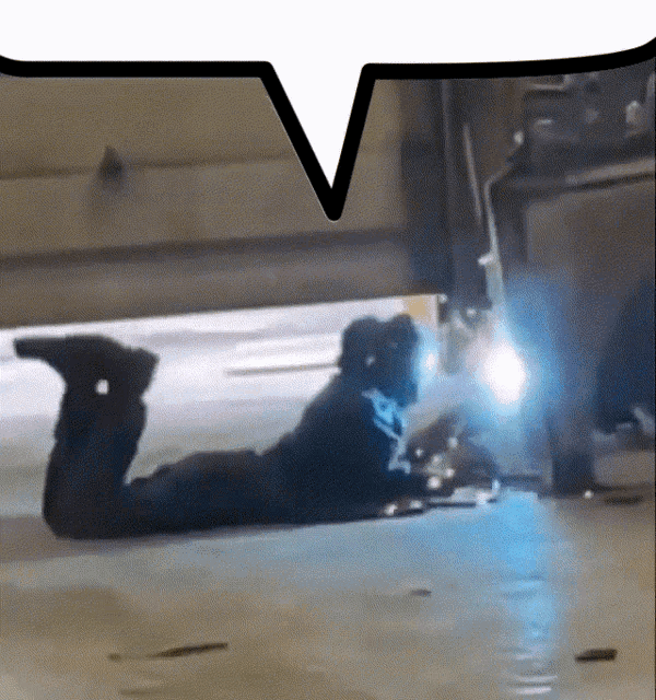 Welding Laying Down GIF - Welding Laying Down Twinkle Toes GIFs