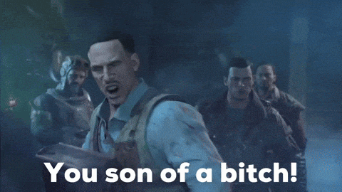 a man in a video game is saying you son of a bitch