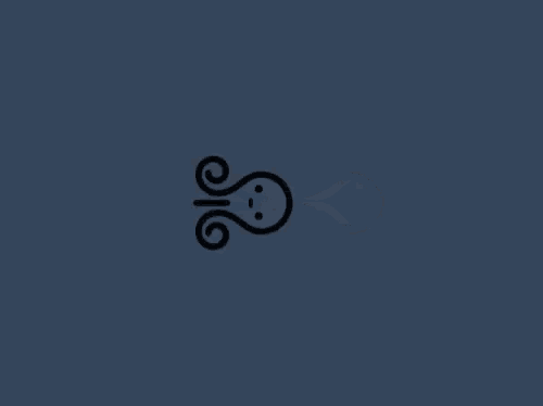 a drawing of an octopus with a face on it