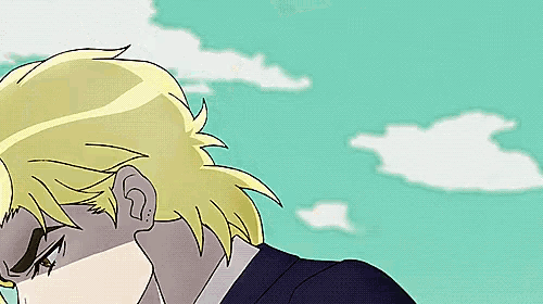 dio from jojo 's bizarre adventure is wearing a suit and tie