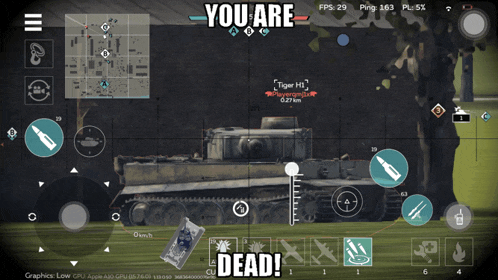 a screenshot of a video game with the words " you are dead " at the bottom