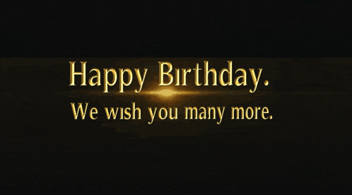 happy birthday we wish you many more in gold letters