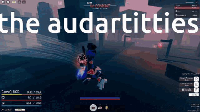 a screenshot of a video game with the words " the audartitties "