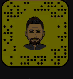 a snapchat icon with a man 's face on it