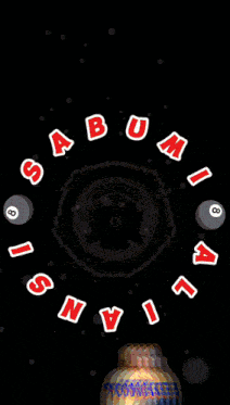 a circle with a picture of a bull and the words sabumi ala n on it