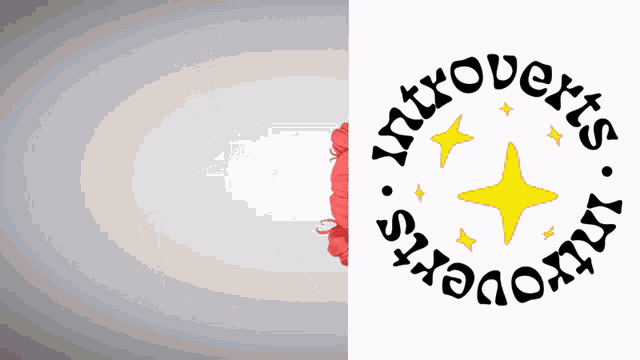 a logo for introverts is shown next to a red object
