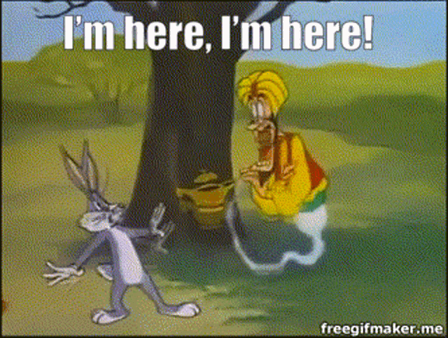 Im Here Bugs Bunny GIF