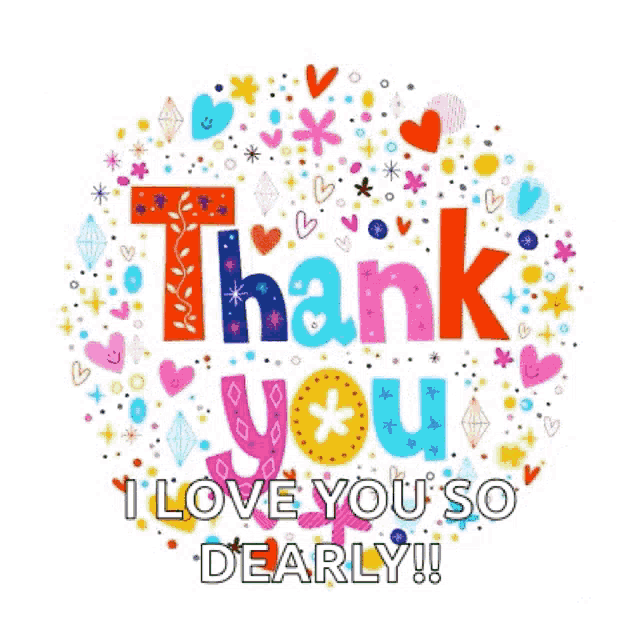 a greeting card that says thank you i love you so deeply