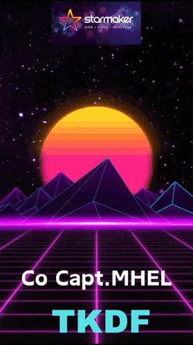 a poster for starmaker shows a sunset and mountains