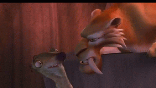- GIF - Ice Age Scared Sabertooth GIFs