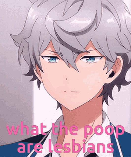 a picture of a boy with the words what the poop are lesbians on the bottom