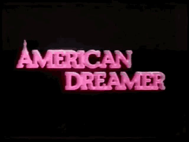 a neon sign that says `` american dreamer '' on a black background