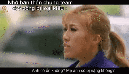 a woman in a ponytail is talking to someone in a video with the words nho ban than chung team
