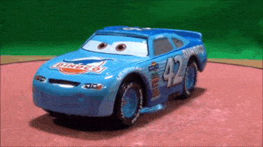 a toy race car with the number 42 on the side