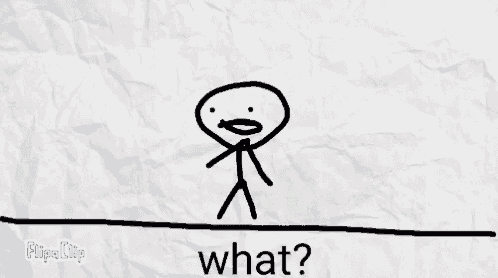 two stick figures are standing next to each other and one of them is asking the other what