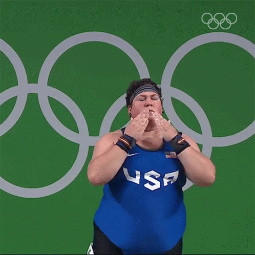 Blowing A Kiss Sarah Robles GIF - Blowing A Kiss Sarah Robles Olympics GIFs