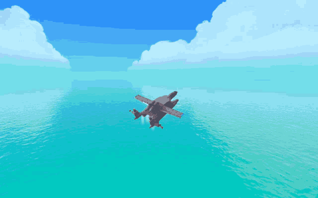 a small island in the middle of the ocean with clouds in the background