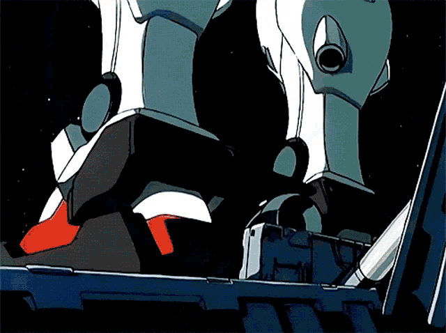 a drawing of a robot 's legs with a red stripe