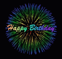 Happy Birthday Color Burst GIF - Happy Birthday Color Burst Fireworks GIFs