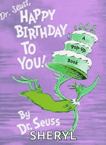 the cover of a book by dr. seuss titled happy birthday to you
