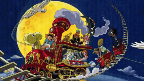 One Piece Train GIF - One Piece Train Moon GIFs