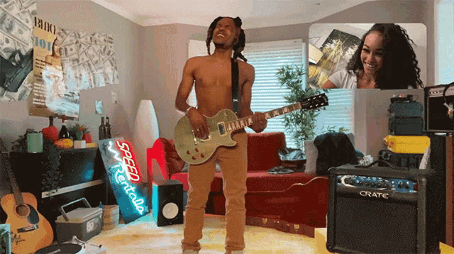 Playing Guitar Young Rog GIF - Playing Guitar Young Rog On The Road GIFs