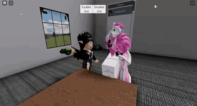 a screenshot of a video game showing a unicorn and a girl