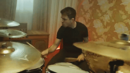 Drumming Steve Carey GIF - Drumming Steve Carey Senses Fail GIFs