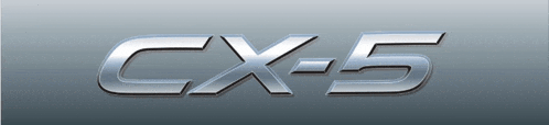 a silver cx-5 logo is displayed on a grey background
