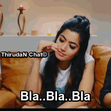 Rashmika Bla Bla Bla GIF - Rashmika Bla Bla Bla Tamil Chat GIFs