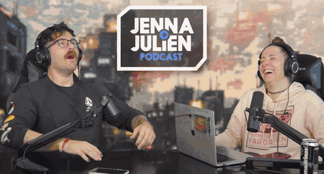 Julien Solomita Jenna Marbles GIF - Julien Solomita Jenna Marbles Jenna And Julien Podcast GIFs