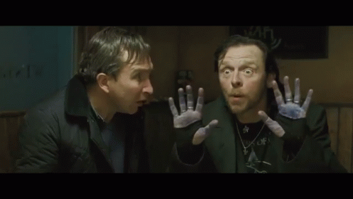 We'Ve Got Ink On Our Hands! GIF - The Worlds End Simon Pegg Hands GIFs