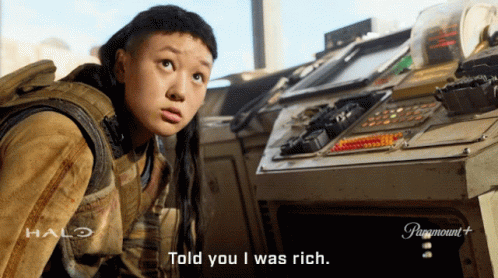 Told You I Was Rich Kwan Ha GIF - Told You I Was Rich Kwan Ha Halo GIFs