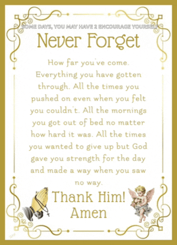 a poster that says never forget and thank him