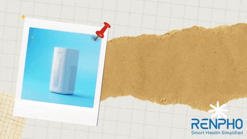 a picture of a renpho air purifier on a piece of paper
