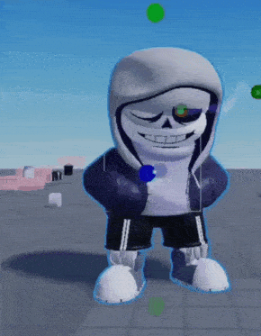 a cartoon character with a hoodie and shorts is smiling and holding a lollipop