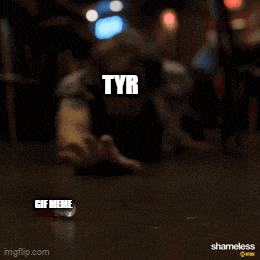 a gif of a man laying on the ground with tyr and gif meme
